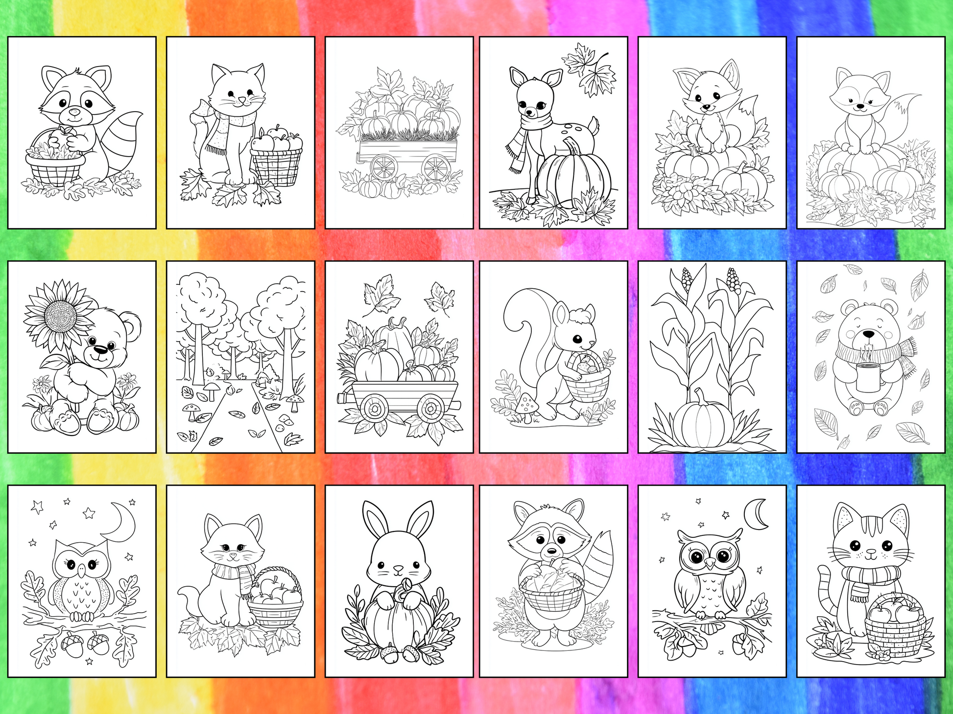 Autumn Scenes coloring pages