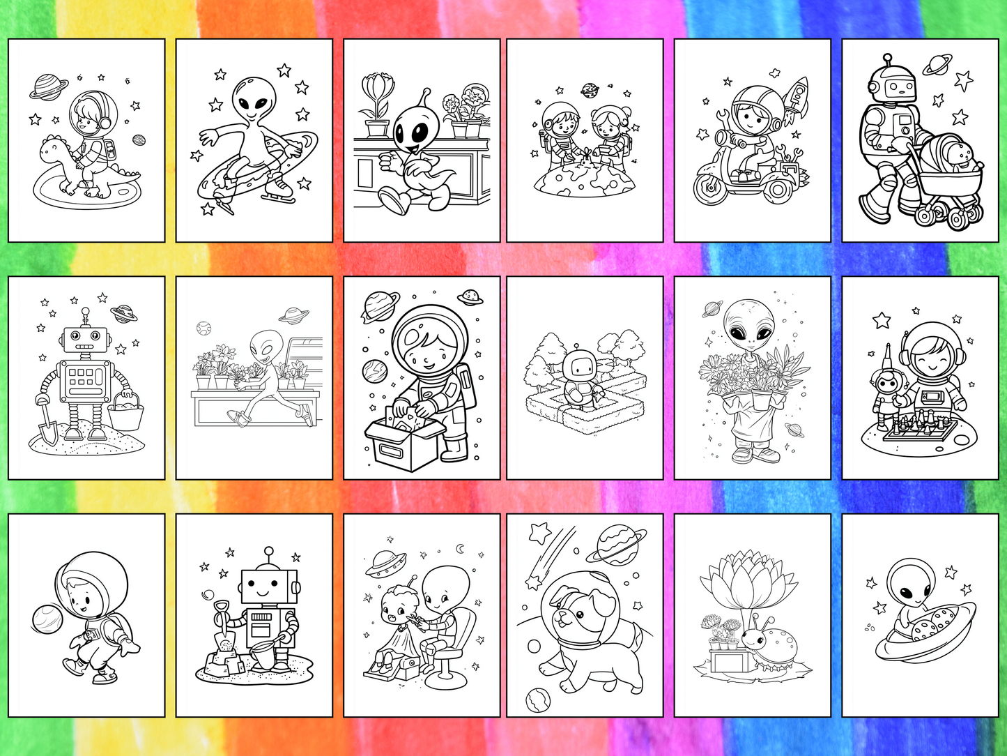 Astronaut Adventure coloring pages