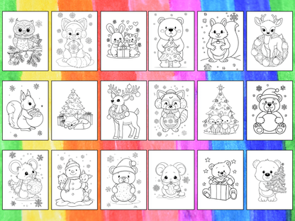 Christmas Animals coloring pages