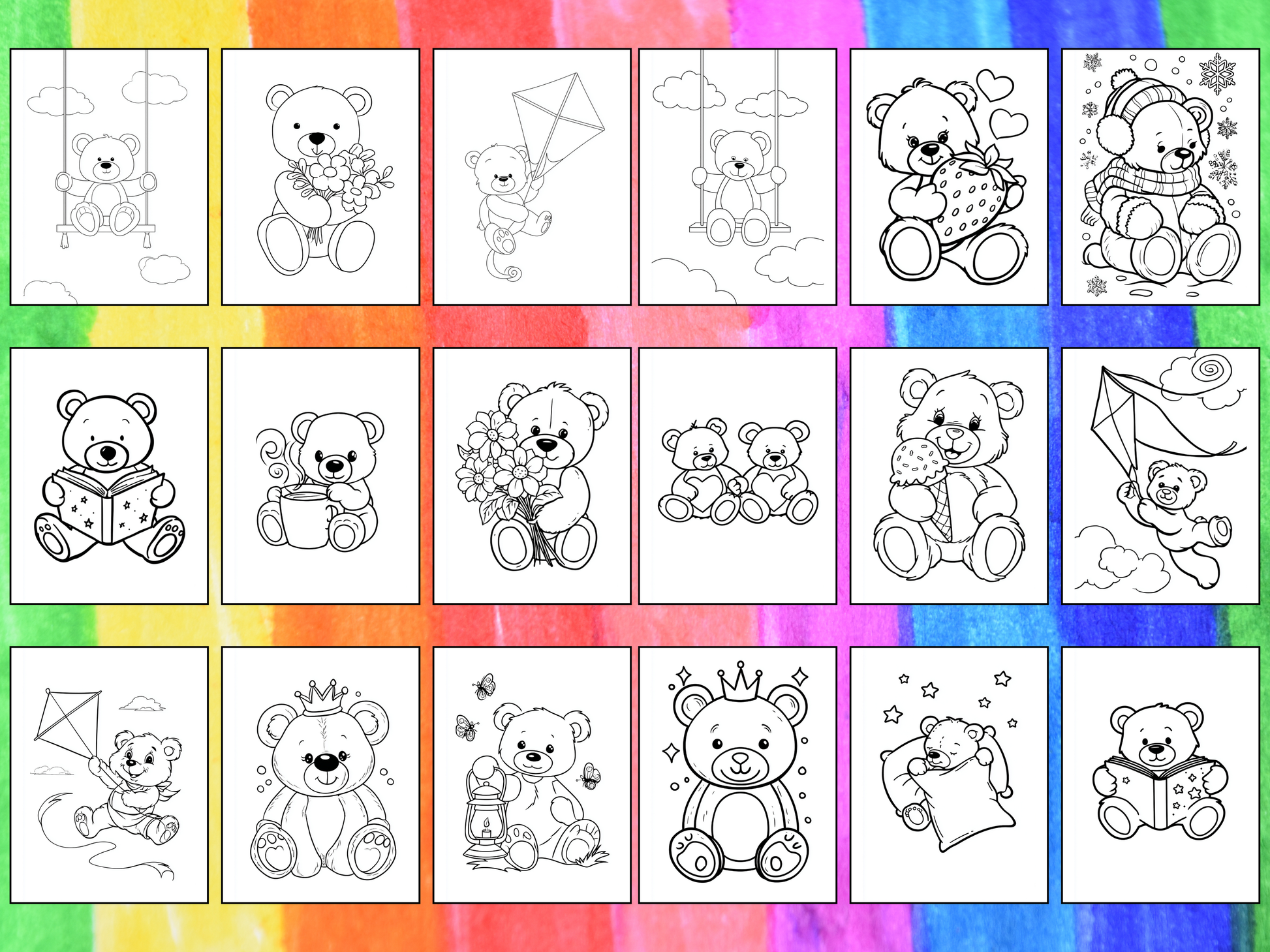 Teddy Bears coloring pages