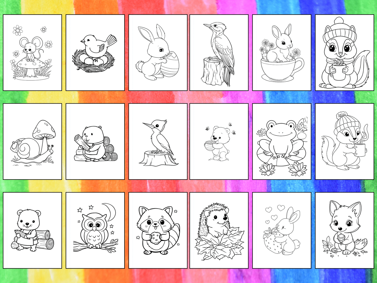 Woodland Animals coloring pages