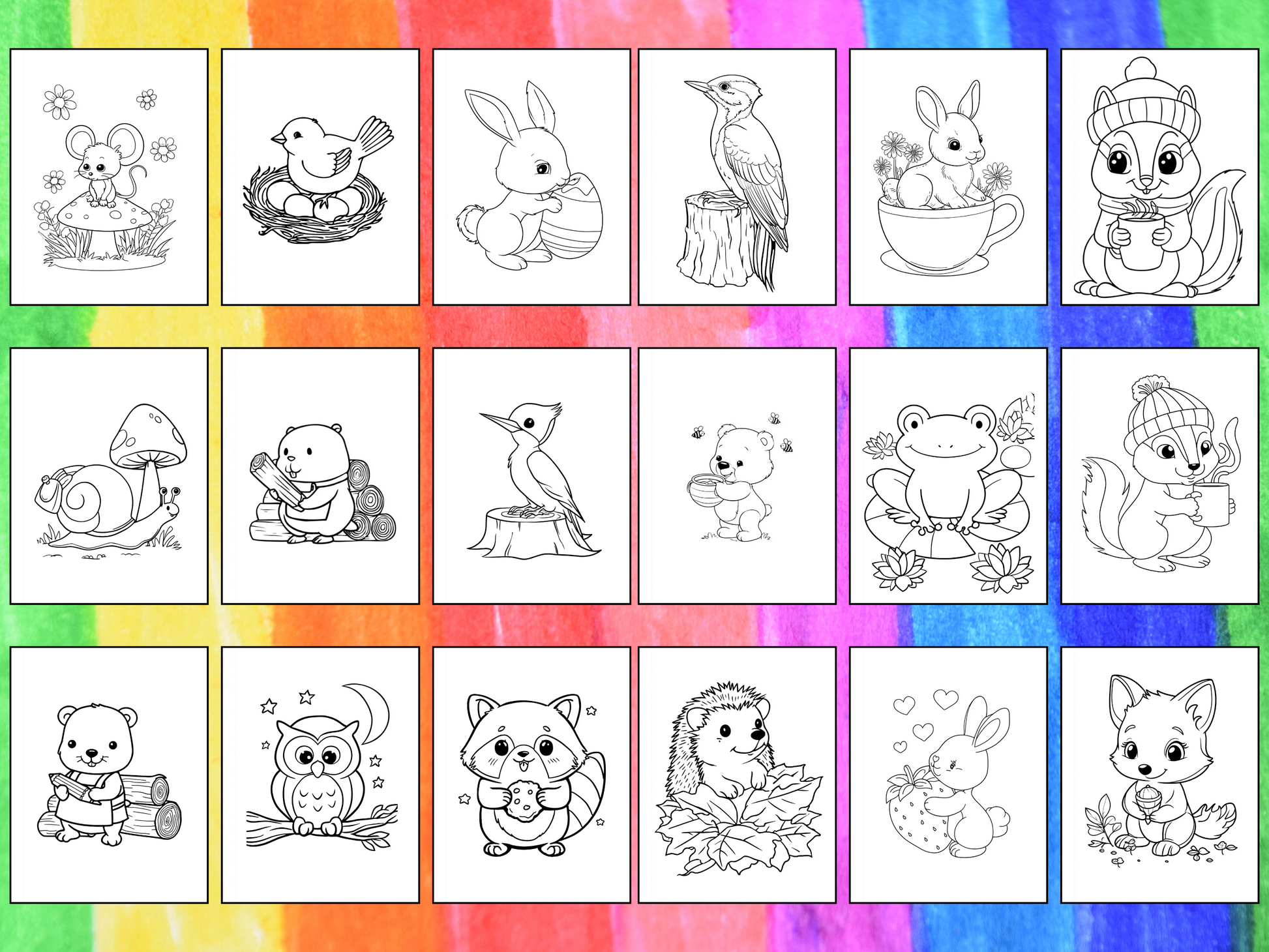 Woodland Animals coloring pages