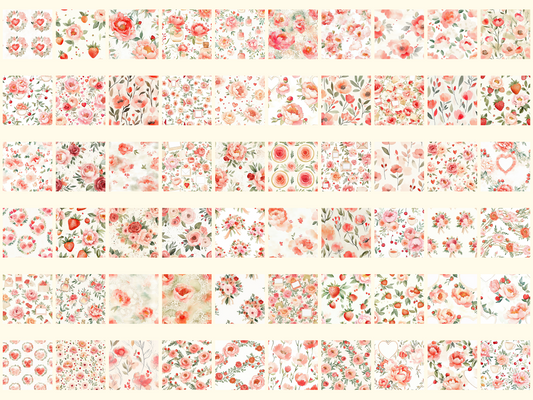 Valentine Florals Digital Paper