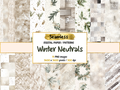 Winter Neutrals Digital Paper