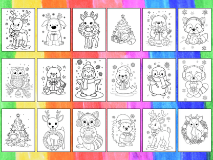 Christmas Animals coloring pages