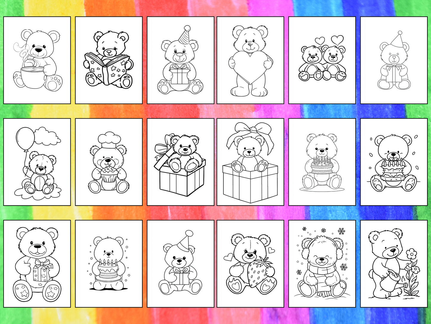 Teddy Bears coloring pages