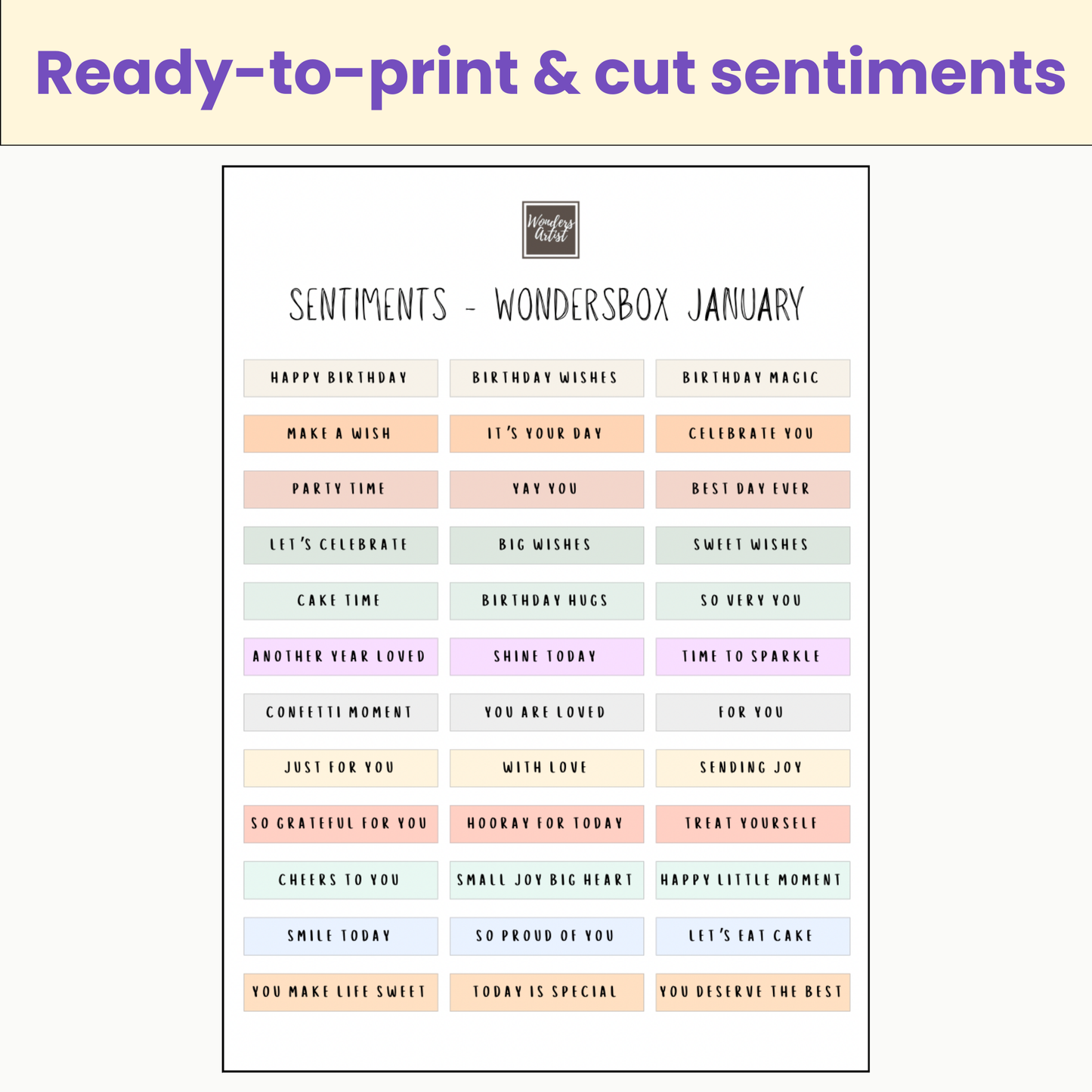 WondersBox January - Birthday Confetti Studio