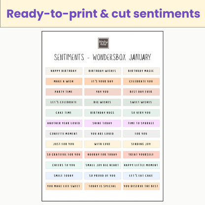 WondersBox January - Birthday Confetti Studio