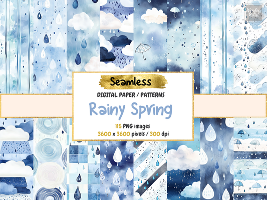 Rainy Spring Digital Paper