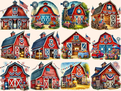 4th of July Barns Clipart 4th of july png - Wonders Artist