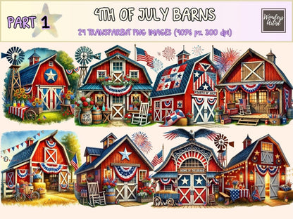 4th of July Barns Clipart 4th of july png - Wonders Artist