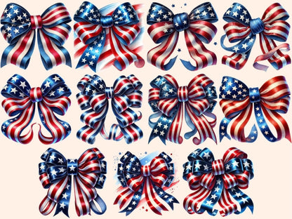 4th of July Bows Clipart new bundles all - Wonders Artist