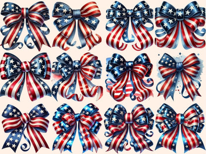 4th of July Bows Clipart new bundles all - Wonders Artist