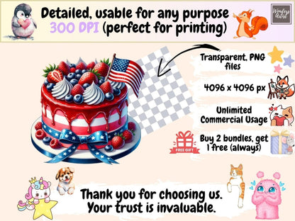 4th of July Cakes Clipart 4th of july cakes - Wonders Artist