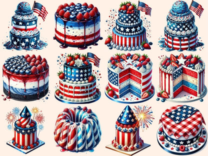 4th of July Cakes Clipart 4th of july cakes - Wonders Artist