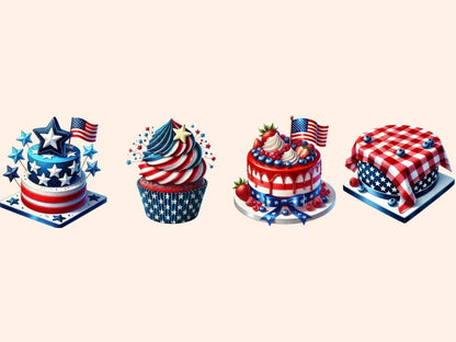 4th of July Cakes Clipart 4th of july cakes - Wonders Artist