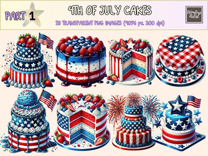 4th of July Cakes Clipart 4th of july cakes - Wonders Artist