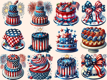 4th of July Cakes Clipart 4th of july cakes - Wonders Artist