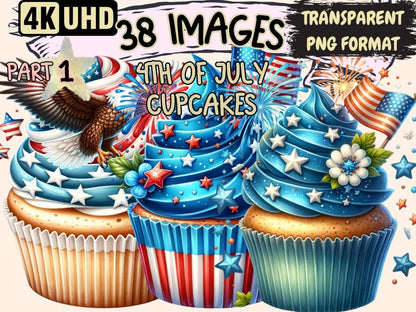 4th of July Cupcakes Clipart 4th of July clip art - Wonders Artist