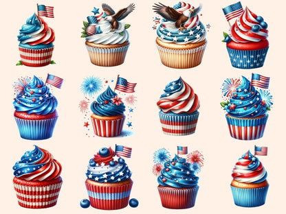 4th of July Cupcakes Clipart 4th of July clip art - Wonders Artist