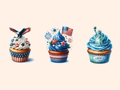4th of July Cupcakes Clipart 4th of July clip art - Wonders Artist
