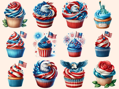 4th of July Cupcakes Clipart 4th of July clip art - Wonders Artist