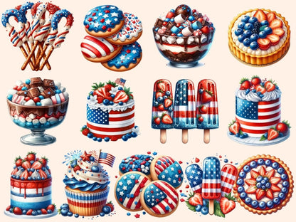 4th of July Desserts Clipart 4th of July clip art - Wonders Artist