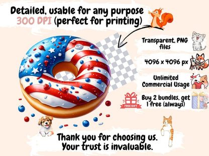 4th of July Desserts Clipart 4th of July clip art - Wonders Artist