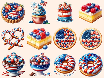 4th of July Desserts Clipart 4th of July clip art - Wonders Artist