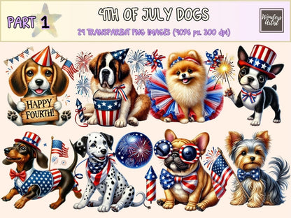 4th of July Dogs (P1) Clipart 4th of july dogs - Wonders Artist