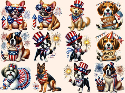 4th of July Dogs (P1) Clipart 4th of july dogs - Wonders Artist
