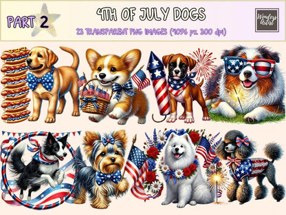 4th of July Dogs (P2) Clipart 4th of july dogs - Wonders Artist