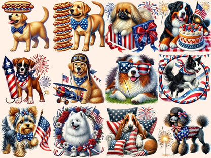 4th of July Dogs (P2) Clipart 4th of july dogs - Wonders Artist