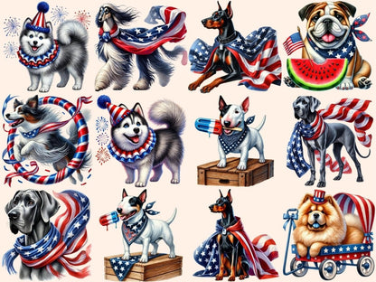 4th of July Dogs (P3) Clipart 4th of july dogs - Wonders Artist