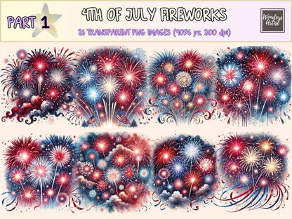 4th of July Fireworks Clipart 4th of july png - Wonders Artist
