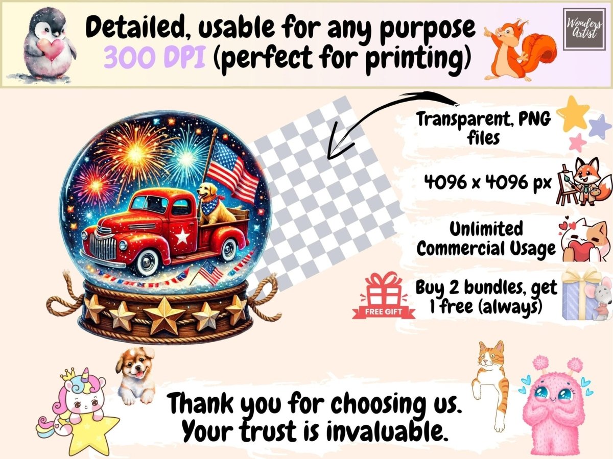 4th of July Globes Clipart 4th of july globes america globe art fireworks globe png - WondersArtist