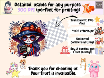 4th of July Vampires Clipart 4th of july images 4th of july png cute vampire png - WondersArtist