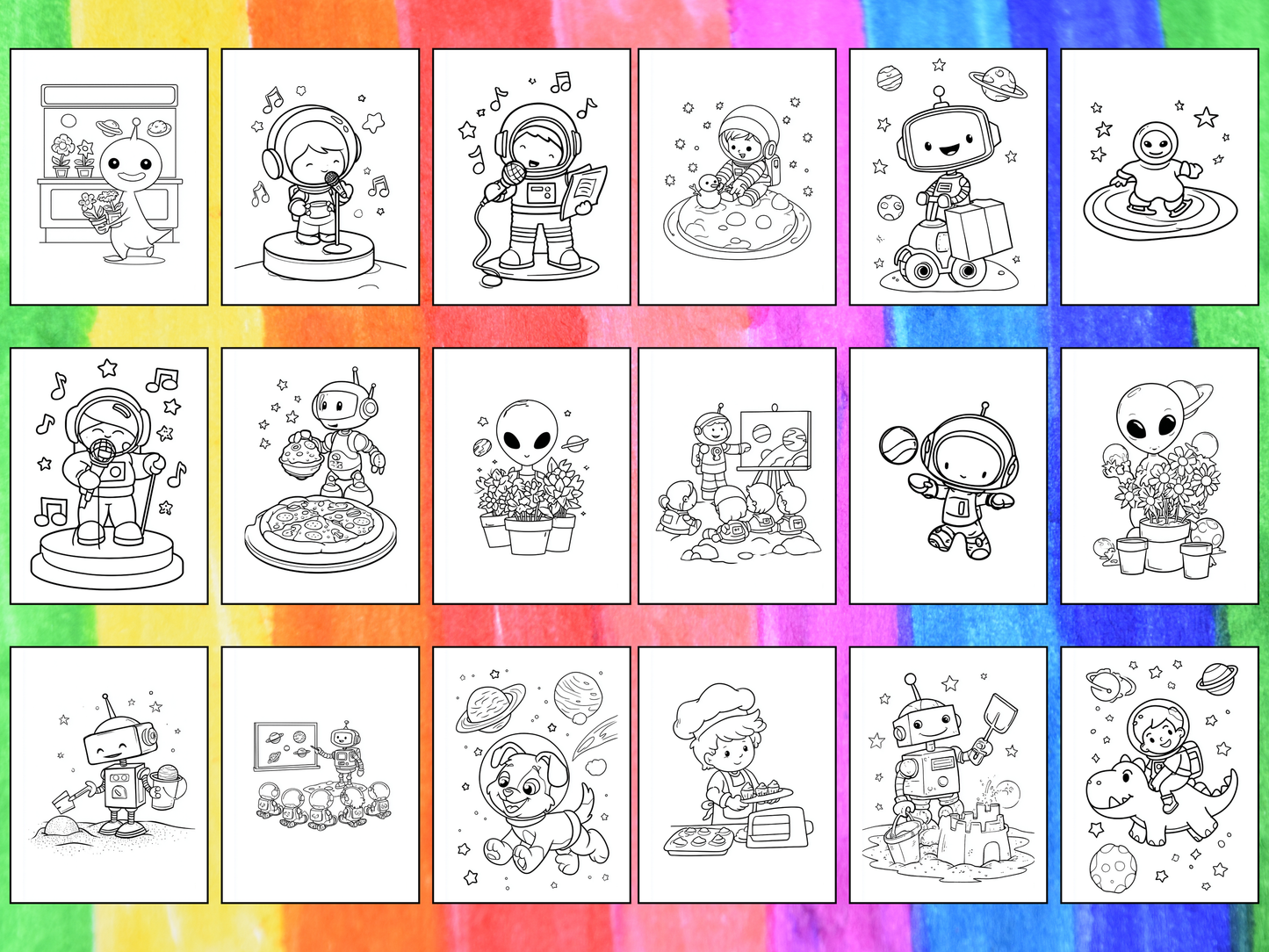 Astronaut Adventure coloring pages