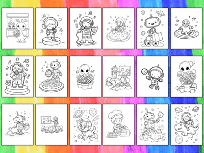 Astronaut Adventure coloring pages