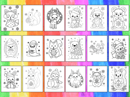 Christmas Animals coloring pages