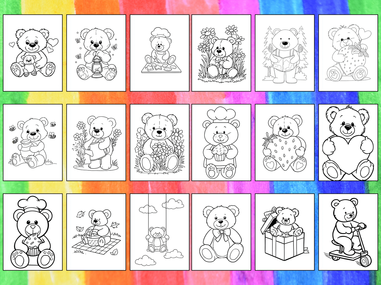 Teddy Bears coloring pages