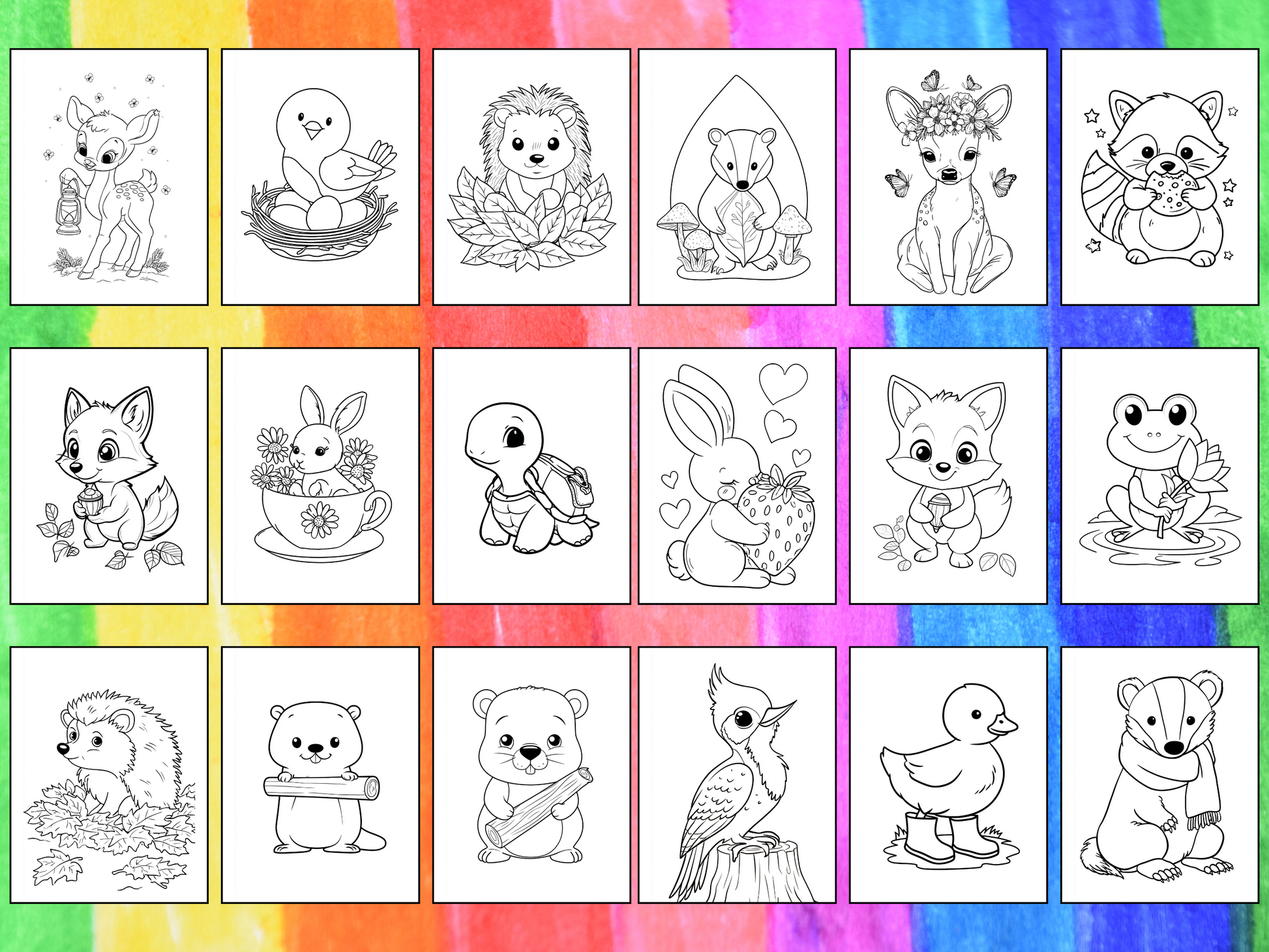 Woodland Animals coloring pages
