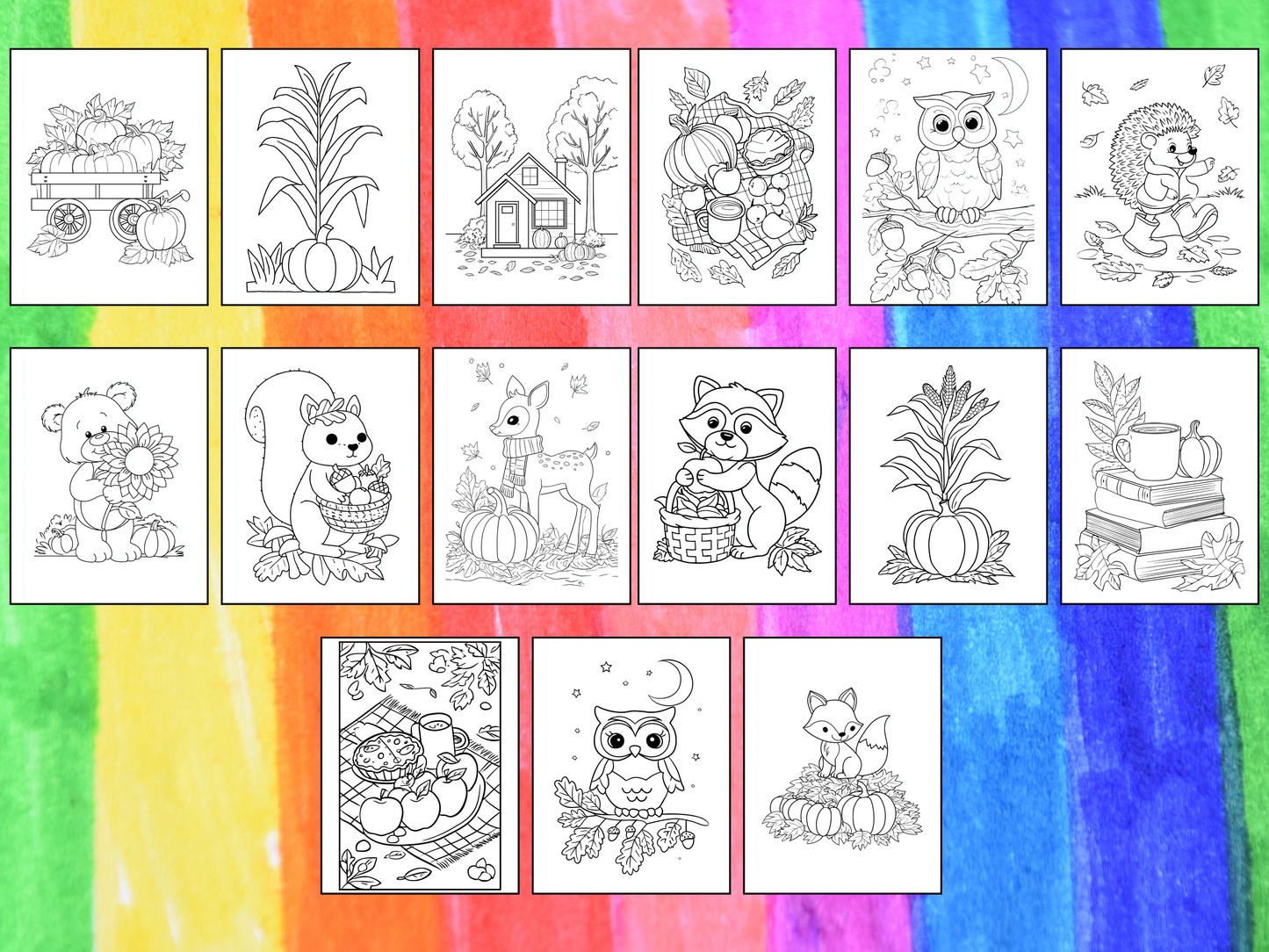 Autumn Scenes coloring pages