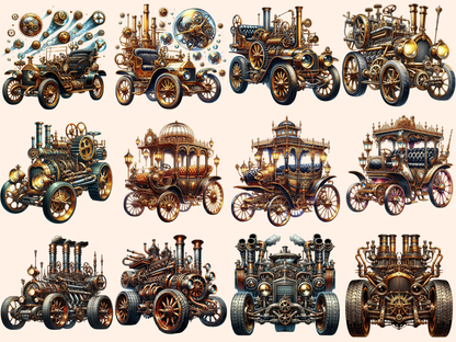 Кліпарт Стімпанк автомобілів