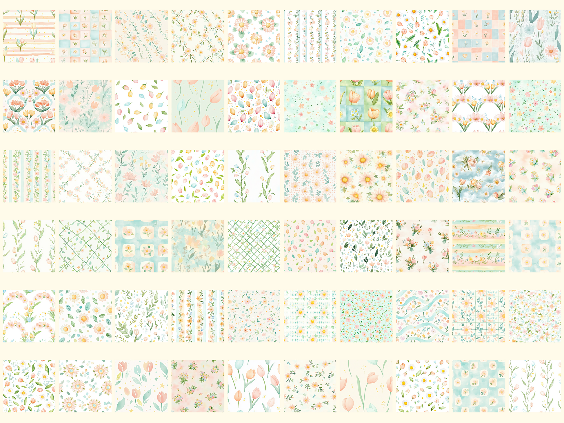 Spring Florals Digital Paper