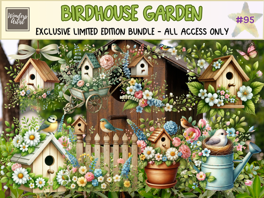 Birdhouse Garden Clipart (LIMITED EDITION)