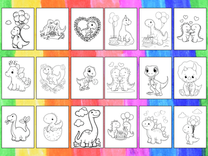 Dino Friends coloring pages