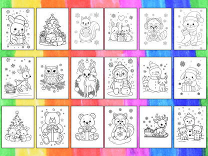 Christmas Animals coloring pages