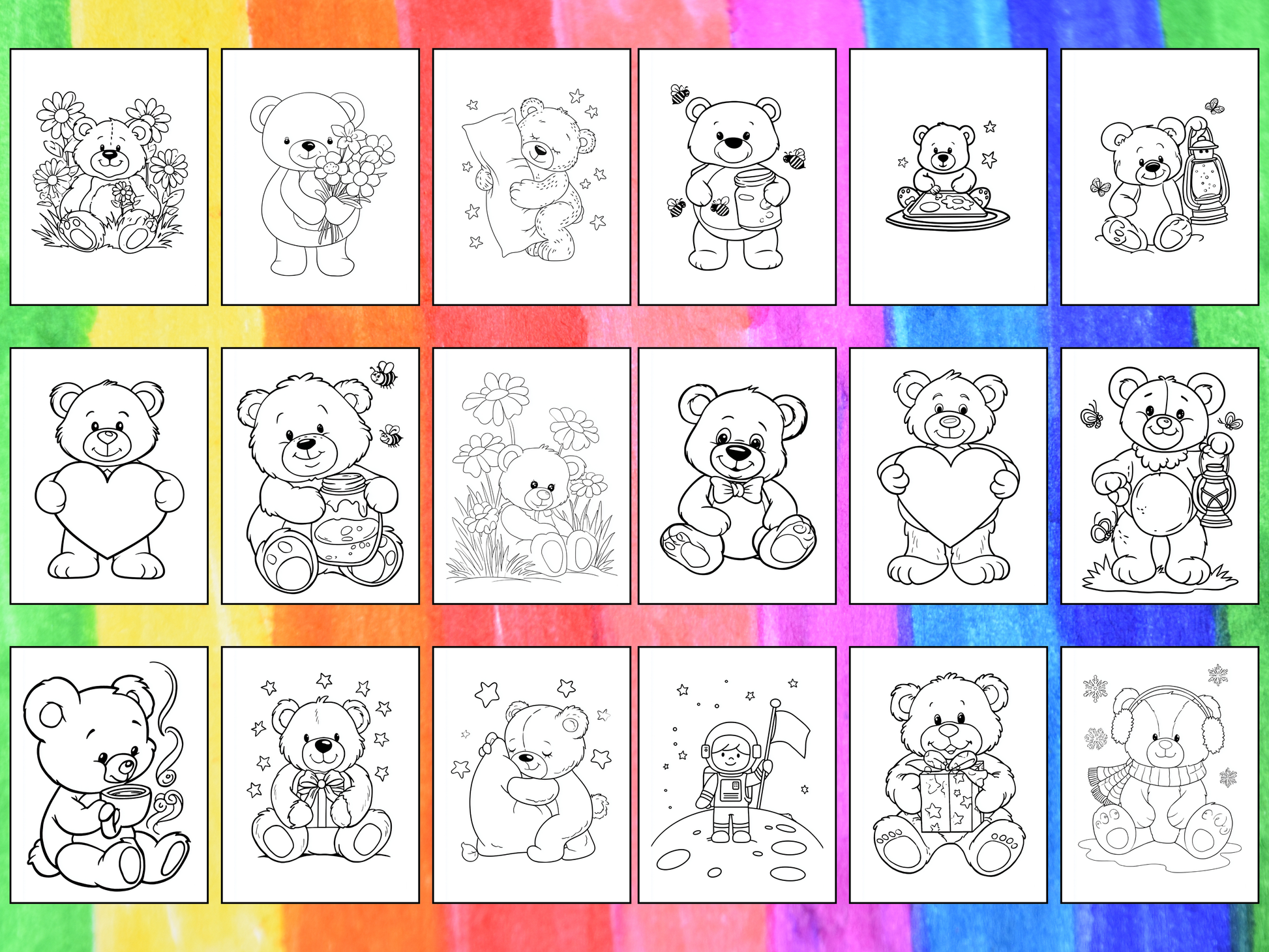 Teddy Bears coloring pages