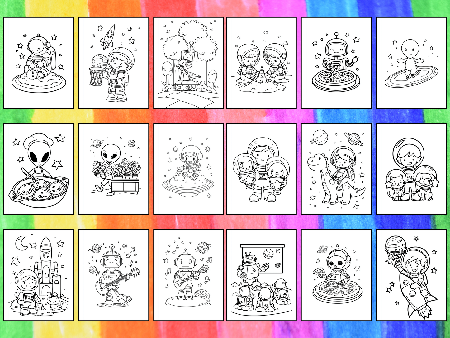 Astronaut Adventure coloring pages